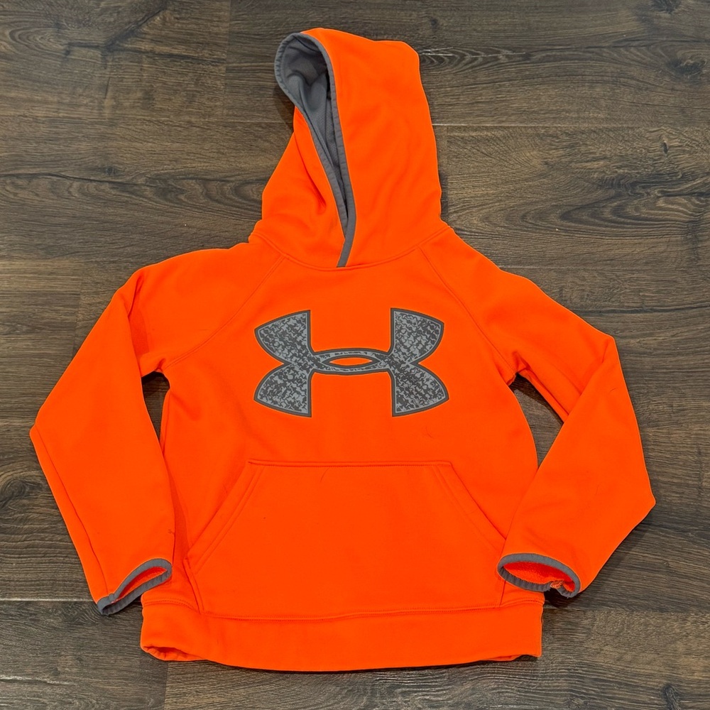 Under Armour Boys’ Neon Orange Hoodie Small